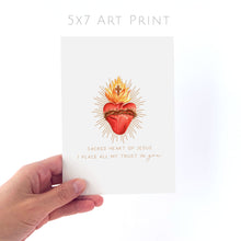 Load image into Gallery viewer, Sacred Heart of Jesus | I Place All My Trust in You | Art Print

