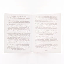 Load image into Gallery viewer, St. Raphael Prayer Card | Wise Choice of a Marriage Partner | Beige