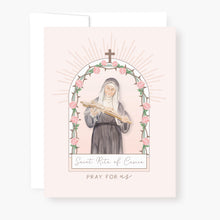 Load image into Gallery viewer, St. Rita Novena Card | Beige