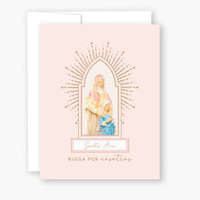 Load image into Gallery viewer, Santa Ana | Tarjeta de Novena | Rosado