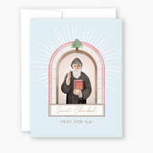 Load image into Gallery viewer, St. Charbel Novena Card | Light Blue