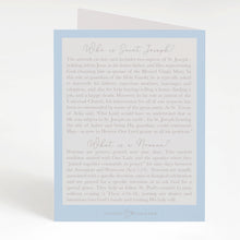 Load image into Gallery viewer, St. Joseph Novena Card | Light Blue
