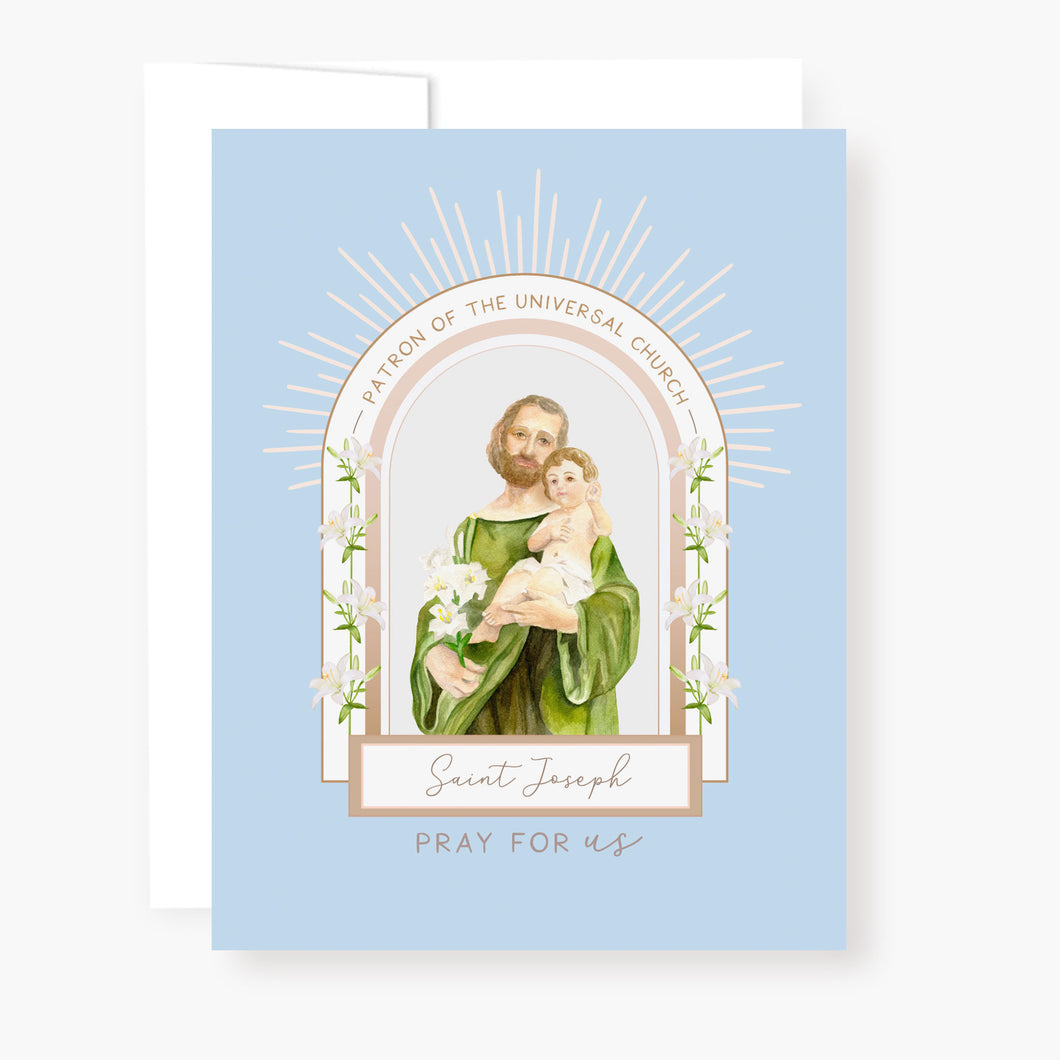 St. Joseph Novena Card | Light Blue