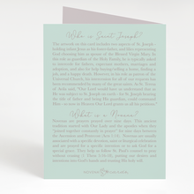 Load image into Gallery viewer, St. Joseph Novena Card | Mint Green