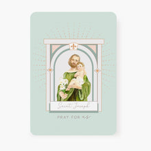 Load image into Gallery viewer, St. Joseph Prayer Card | Mint Green