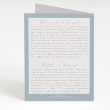 Load image into Gallery viewer, St. Joseph the Worker Novena Card - back view