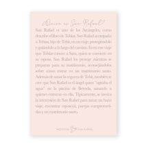 Load image into Gallery viewer, San Rafael Tarjeta de Oración | Oración para elegir cónyuge sabiamente | Beige