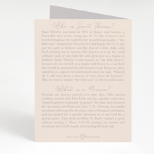 Load image into Gallery viewer, St. Therese Novena Card - back view