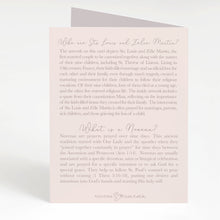 Load image into Gallery viewer, Sts. Louis and Zelie Martin Novena Card | Beige | Marriage