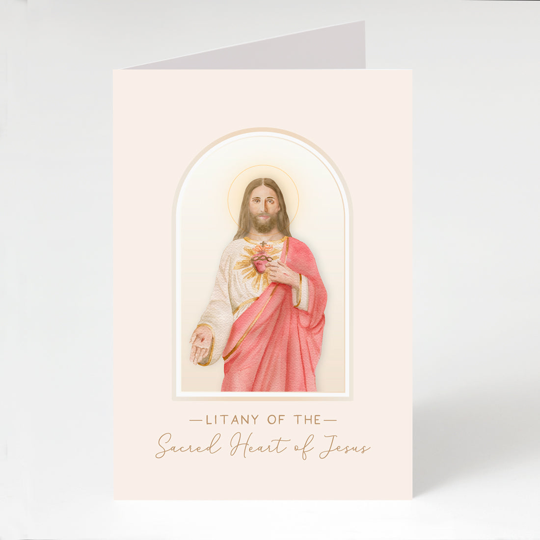 Litany of the Sacred Heart of Jesus | Beige – Novena Cards