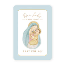Load image into Gallery viewer, Our Lady of Good Counsel Prayer Card | Blue
