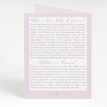Load image into Gallery viewer, Our Lady of Sorrows Novena Card | Light Purple
