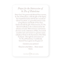 Load image into Gallery viewer, St. Pio of Pietrelcina (Padre Pio) Prayer Card | Brown
