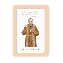 Load image into Gallery viewer, St. Pio of Pietrelcina (Padre Pio) Prayer Card | Pray for Us
