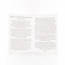 Load image into Gallery viewer, Prayer for a Visit to the Blessed Sacrament | Beige

