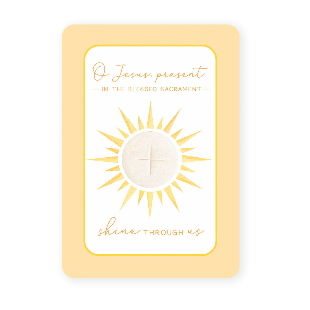 Radiating Christ Prayer Card | Yellow