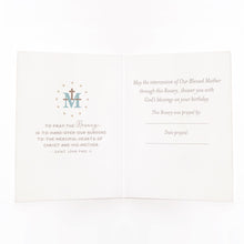 Load image into Gallery viewer, Rosary Card | Silver Birthday Balloons | Blue Green | Birthday

