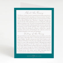 Load image into Gallery viewer, Rosary Card | Silver Birthday Balloons | Blue Green | Birthday
