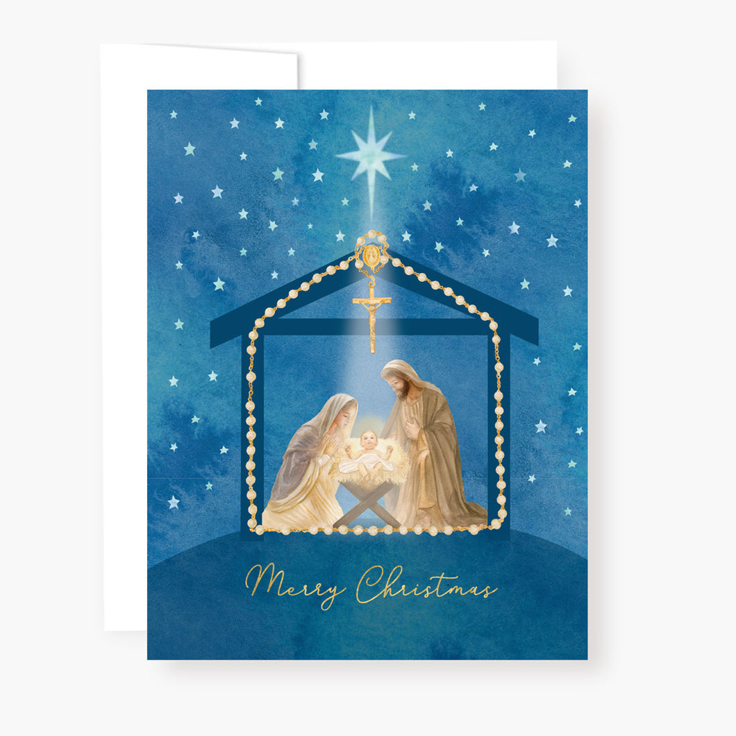Rosary Card | Christmas Manger