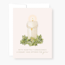 Load image into Gallery viewer, Rosary Card | Candle | Sympathy
