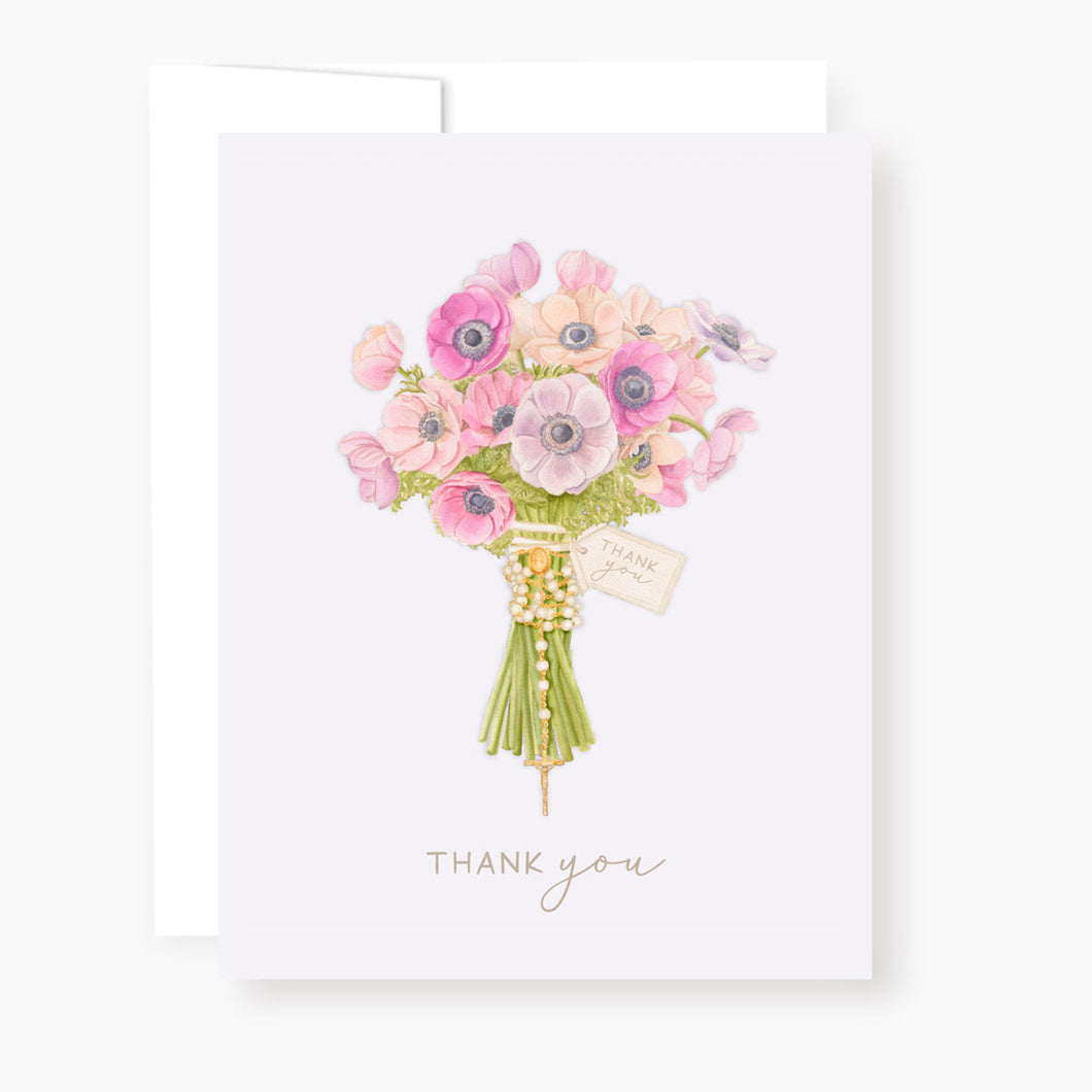 Rosary Card | Anemones | Thank You