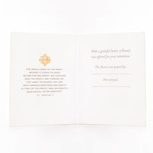 Load image into Gallery viewer, Rosary Card | Wooden Rosary Cross | Thank You | Priest
