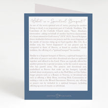 Load image into Gallery viewer, Spiritual Bouquet Card | Prayer Offerings Wreath | Navy Blue
