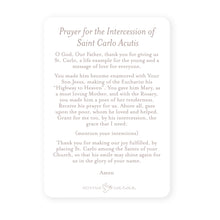 Load image into Gallery viewer, St. Carlo Acutis Prayer Card | Blue
