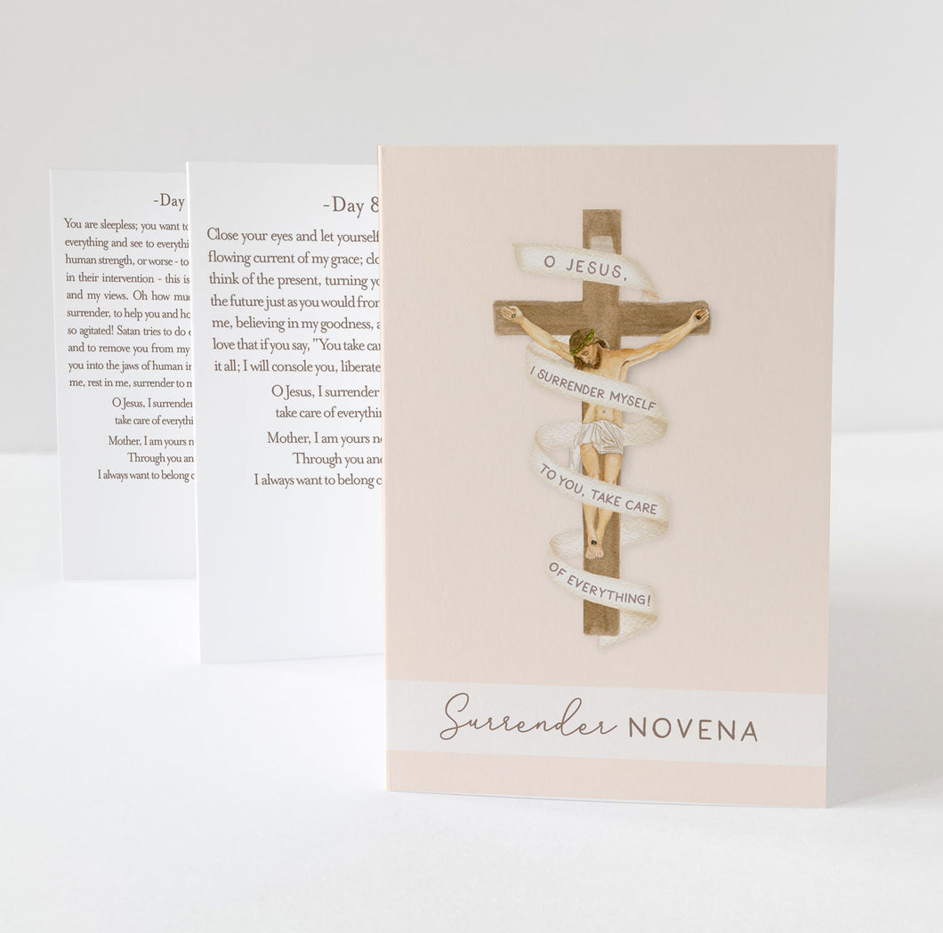 Surrender Novena Prayer Card | Beige