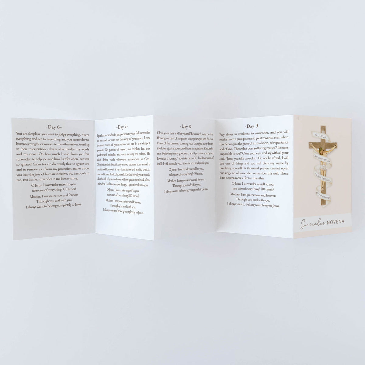 Surrender Novena Prayer Card Beige Novena Cards Surrender novena prayer card beige novena cards