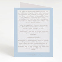 Load image into Gallery viewer, 30 Day St. Joseph Novena Prayer Card | Light Blue
