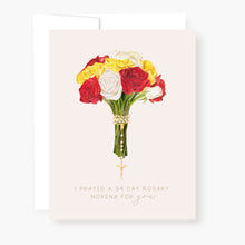 Load image into Gallery viewer, 54 Day Rosary Novena Card | Bouquet of Roses