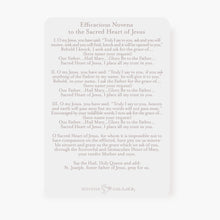 Load image into Gallery viewer, Efficacious Novena to the Sacred Heart Prayer Card | Beige