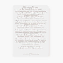 Load image into Gallery viewer, Efficacious Novena to the Sacred Heart Prayer Card | Blue
