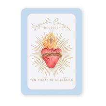 Load image into Gallery viewer, Eficaz Novena al Sagrado Corazón de Jesús | Tarjeta de Oración | Azul

