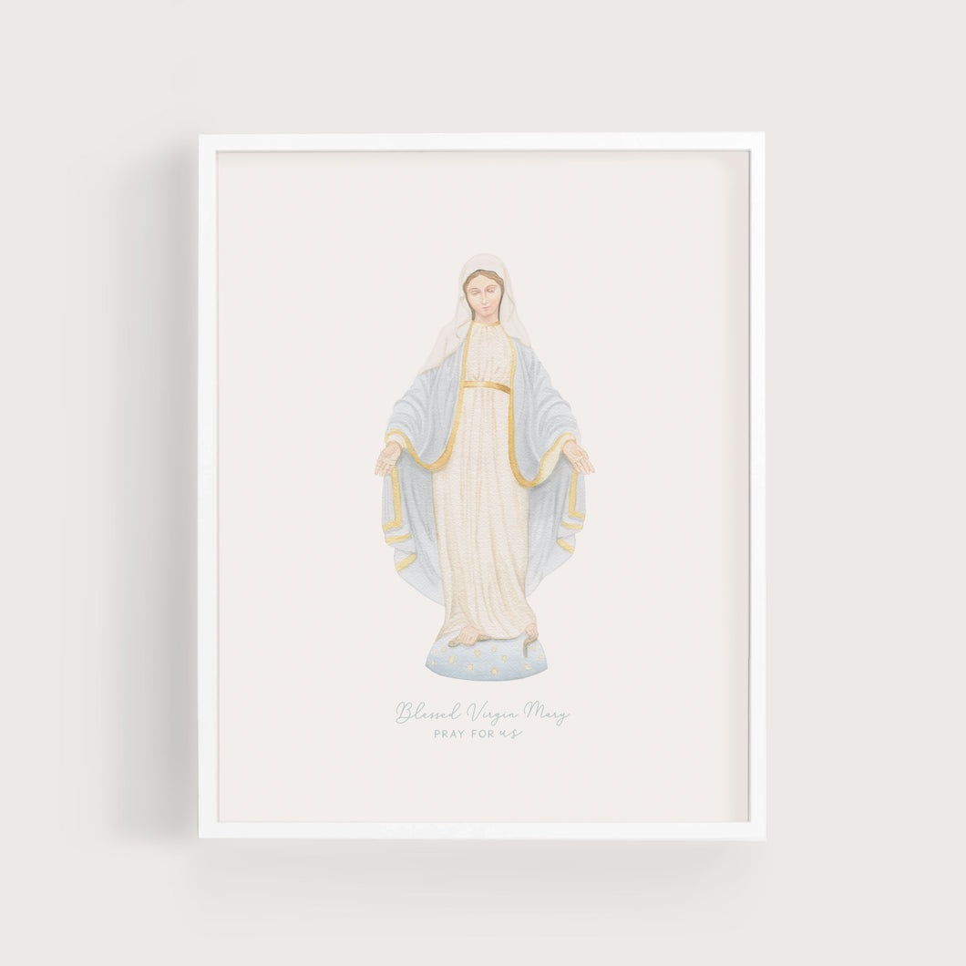Blessed Virgin Mary | Pray for Us | Art Print