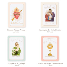 Load image into Gallery viewer, Catholic Monthly Devotion Prayer Card Bundle