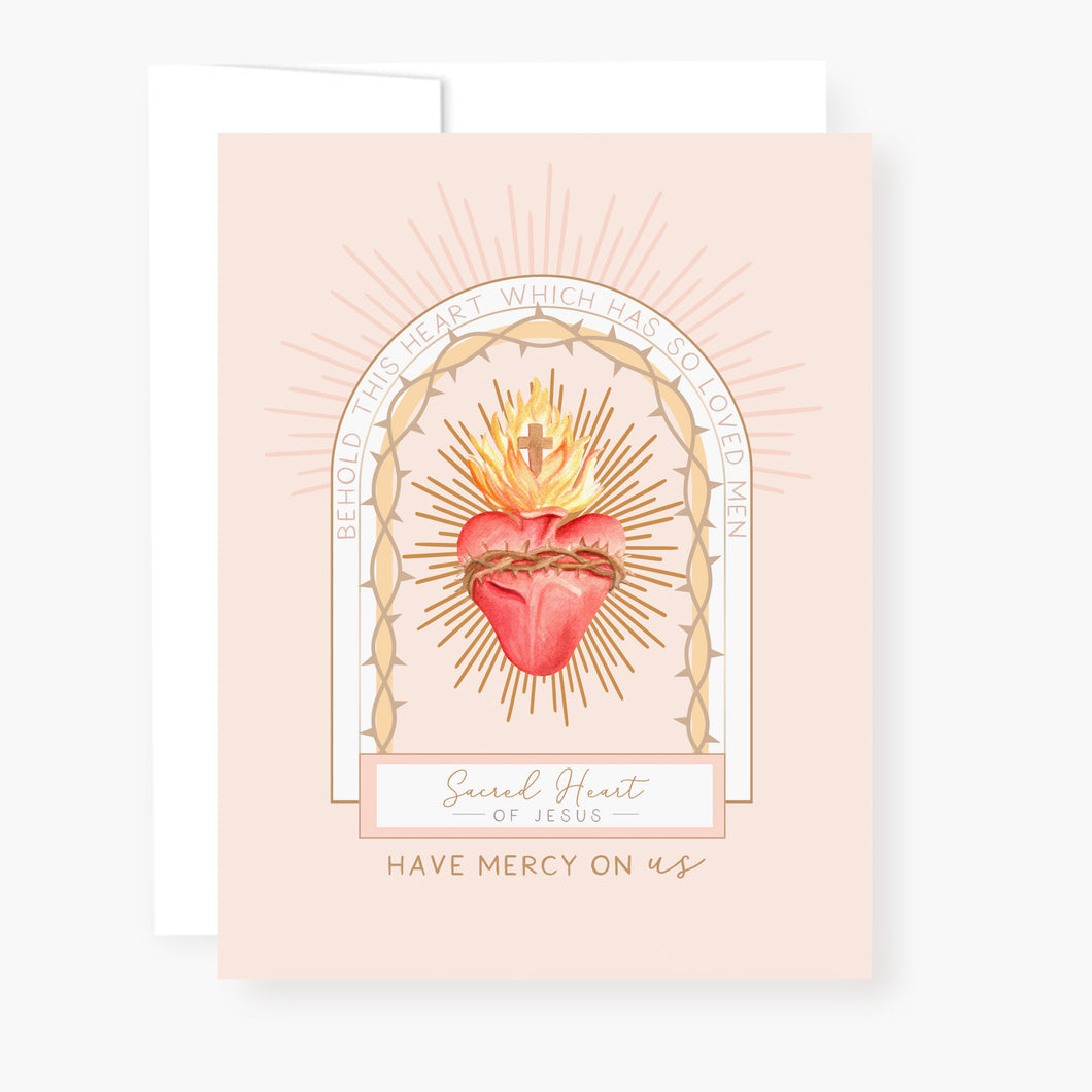 Sacred Heart Novena Card | Beige