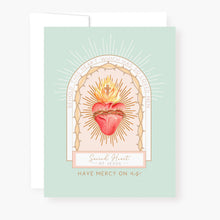 Load image into Gallery viewer, Sacred Heart Novena Card | Mint Green