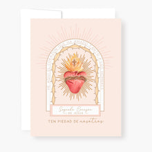 Load image into Gallery viewer, Sagrado Corazón de Jesús | Tarjeta de Novena | Beige
