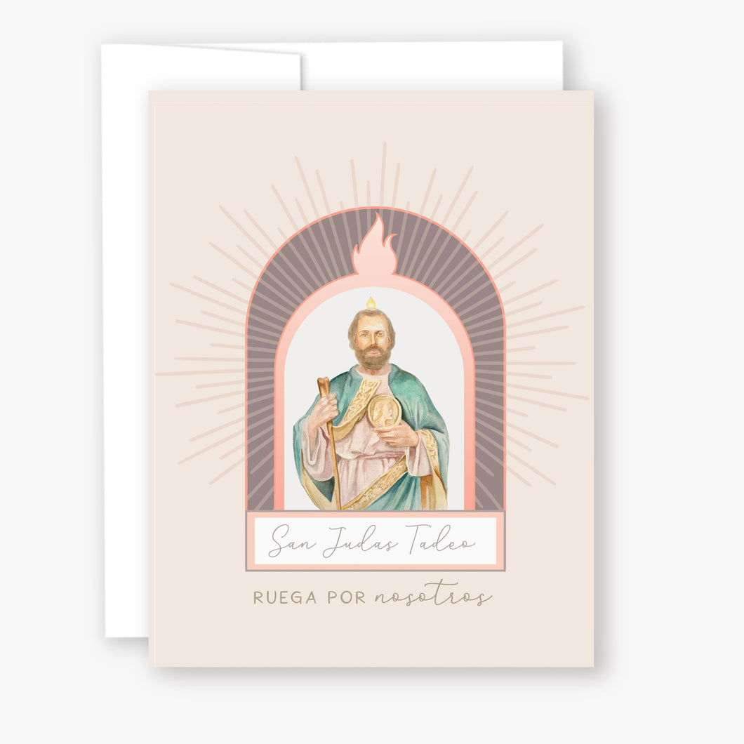 San Judas Tadeo | Tarjeta de Novena | Beige