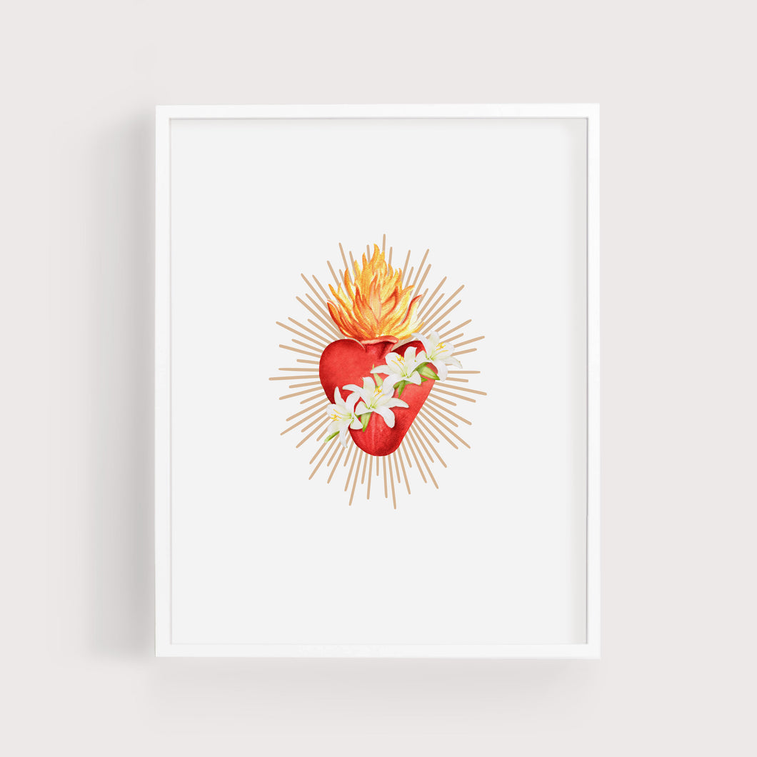 St Joseph Chaste Heart | Art Print