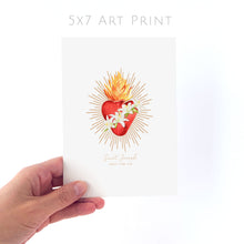 Load image into Gallery viewer, St Joseph Chaste Heart | Pray for Us | Art Print
