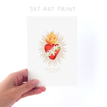 Load image into Gallery viewer, St Joseph Chaste Heart | Pray for Us | Art Print