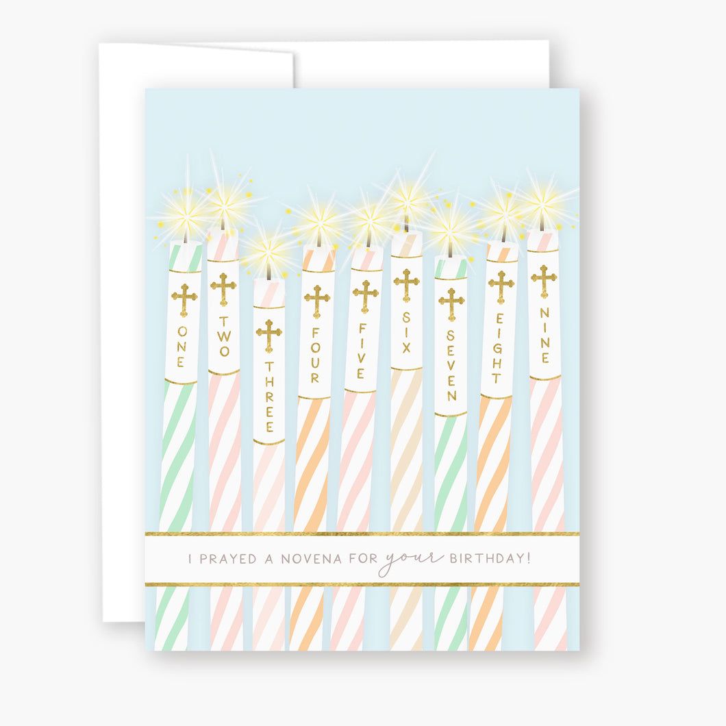 Generic Birthday Novena Card | Blue