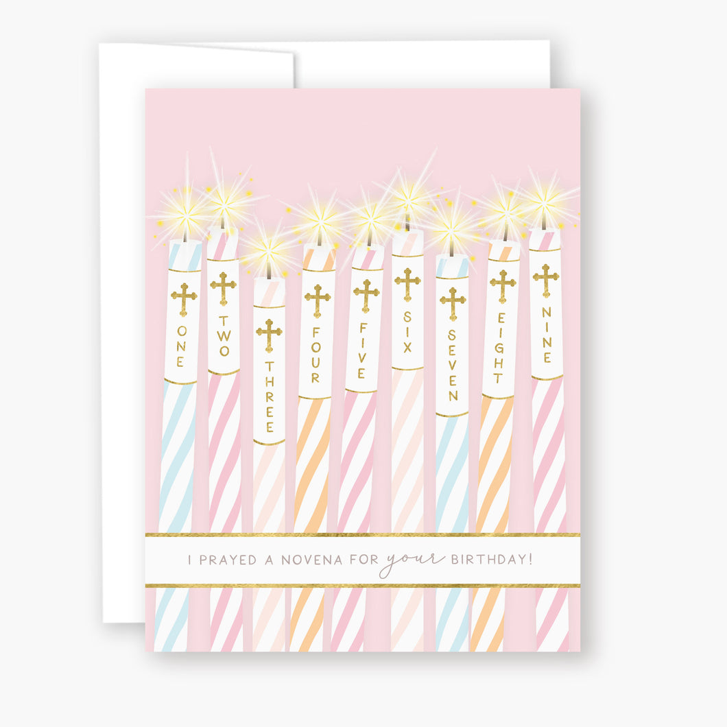Generic Birthday Novena Card | Pink