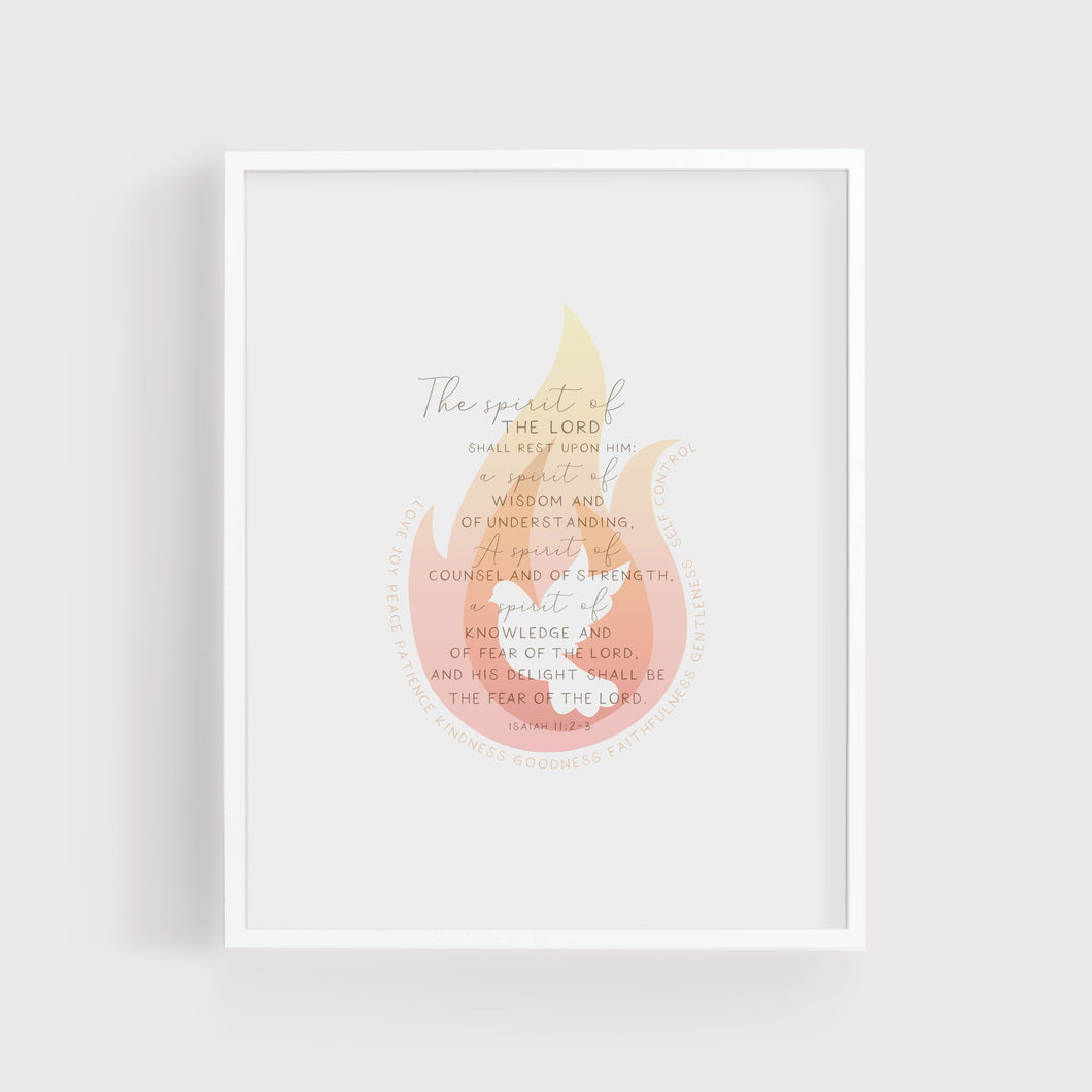 Gifts of the Holy Spirit | Isaiah 11:2-3 | Art Print