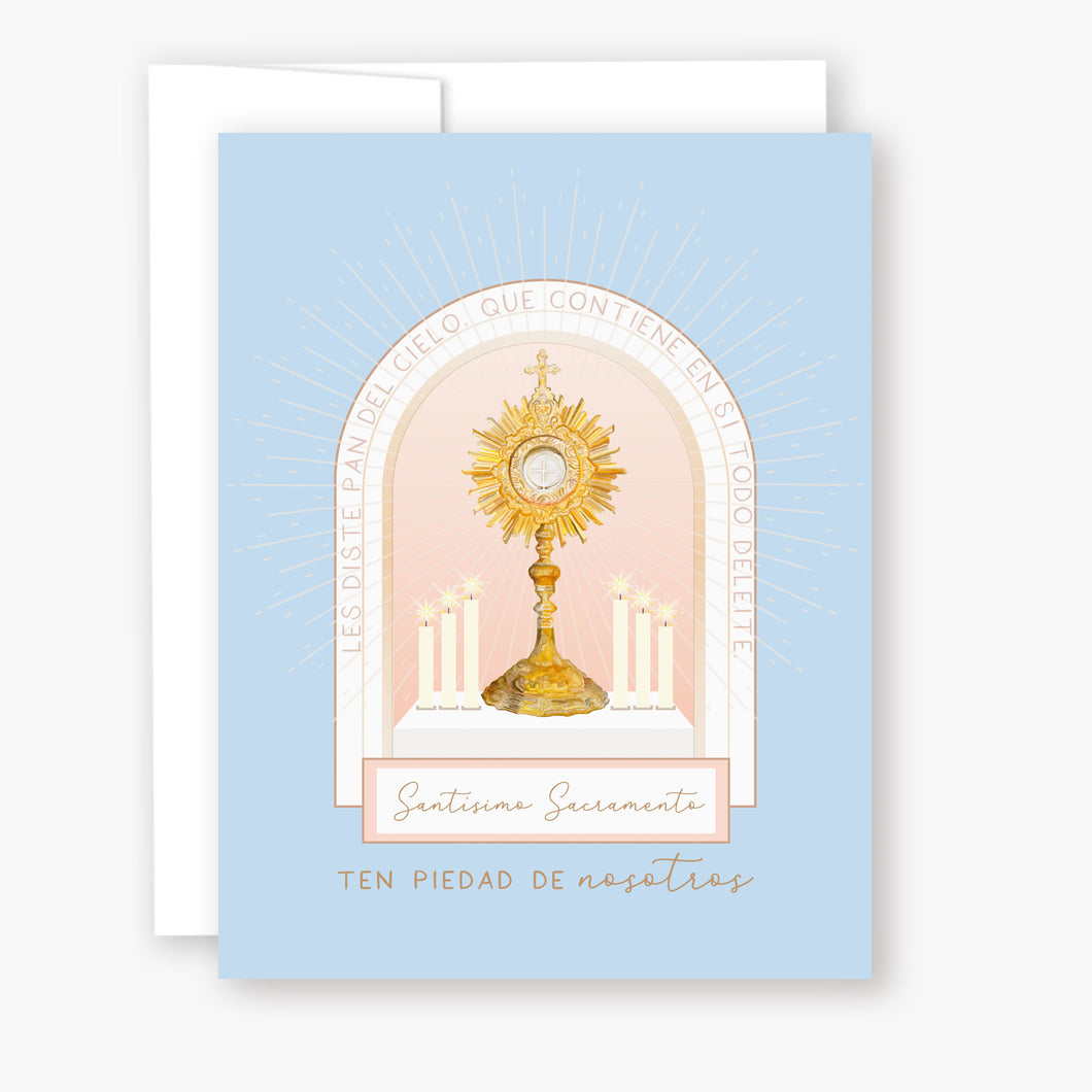Tarjeta de Hora Santa | Azul