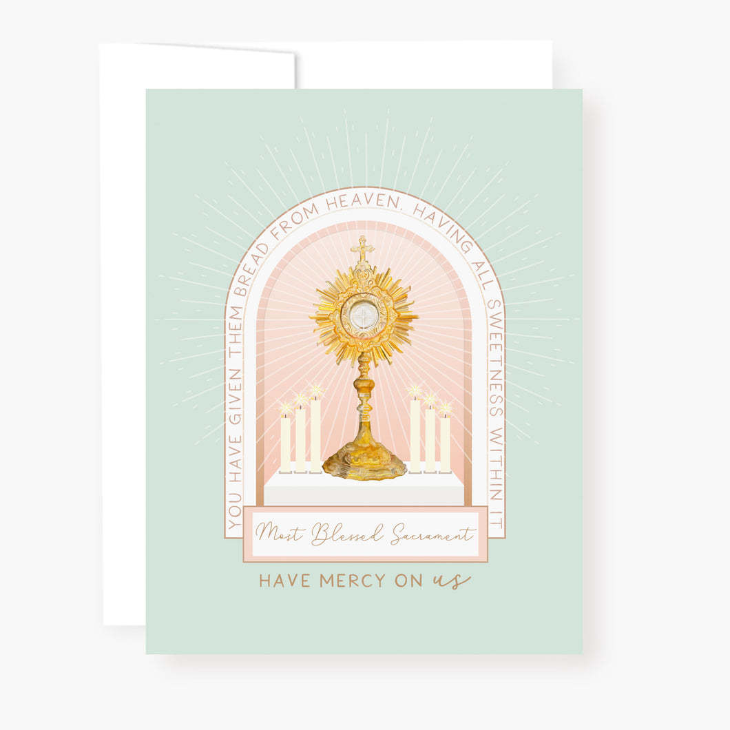 Holy Hour Card | Mint Green | Personalized