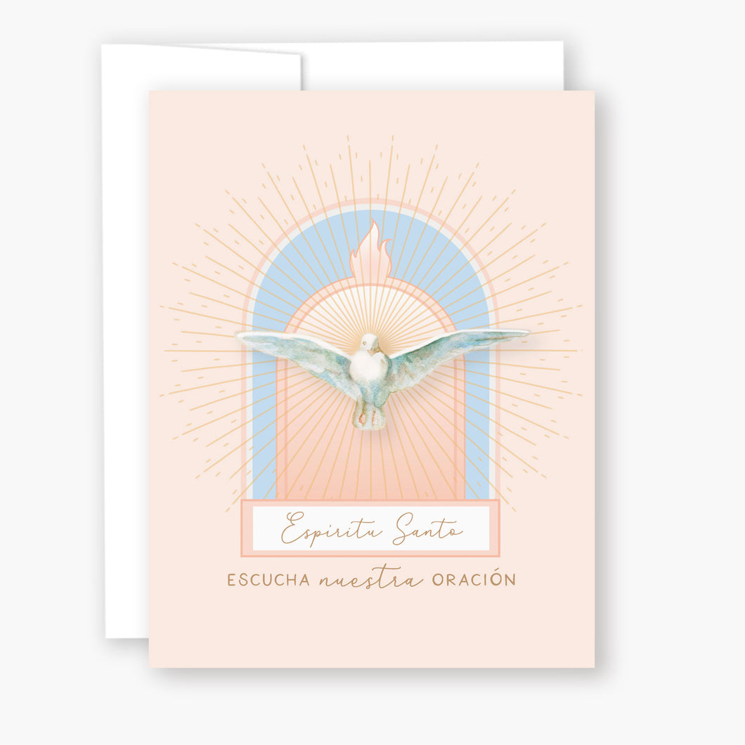 Espíritu Santo | Tarjeta de Novena | Arco | Durazno